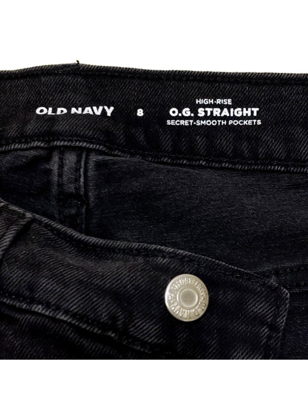 Old Navy High-Rise O.G. Straight Cut-Off Ankle Jean Secret-Smooth Pockets Size 8 - Picture 2 of 10